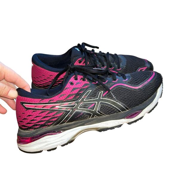ASICS WOMENS GEL CUMULUS 10 RUNNING SHOES SIZE pink black - Picture 2 of 10